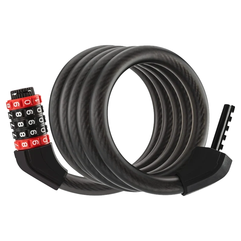 ROCKBROS 5-Digit Bike Lock Cable 70 Inch Combination Lock
