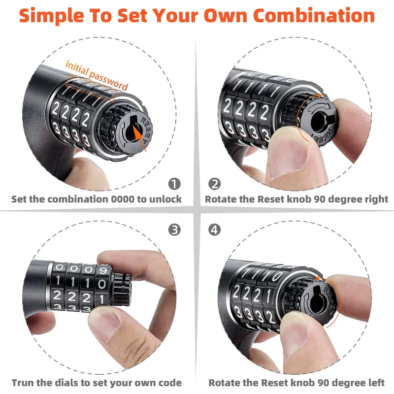 ROCKBROS Heavy Duty Chain Lock Anti-Theft