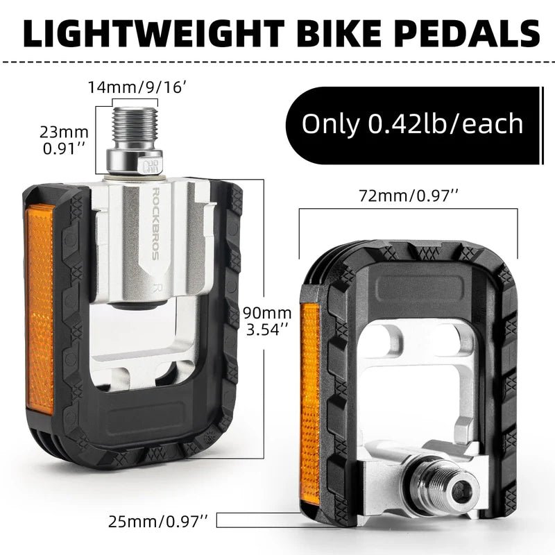 ROCKBROS Aluminum Alloy Foldable Bike Pedals 9/16