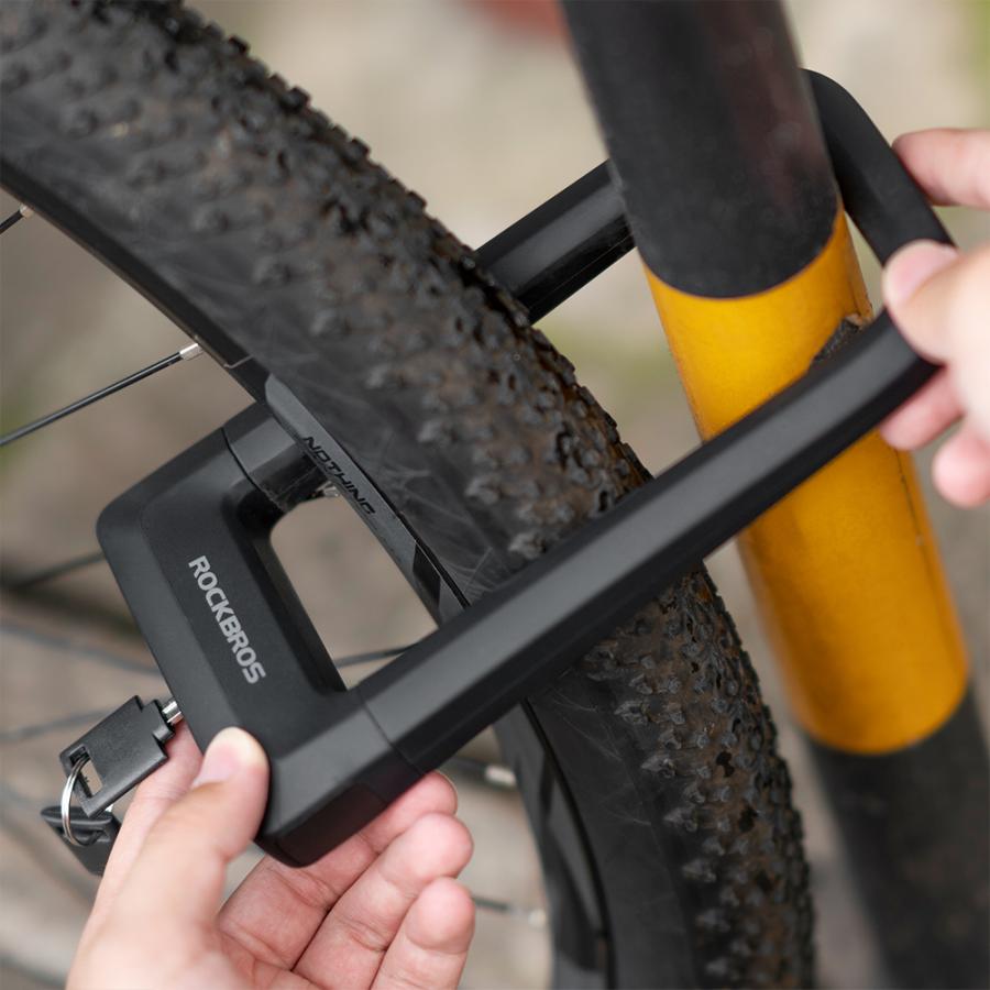 ROCKBROS Bike Bicycle U Lock 3 Keys Heavy Duty Anti-Theft