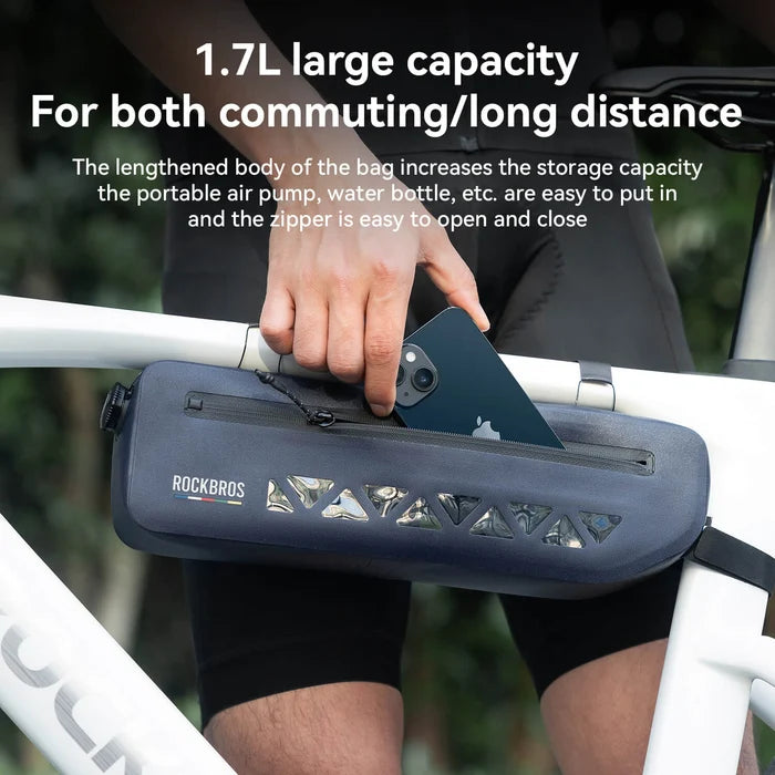 ROCKBROS Road to Sky 100% Waterproof Bike Frame Bag 1.7L