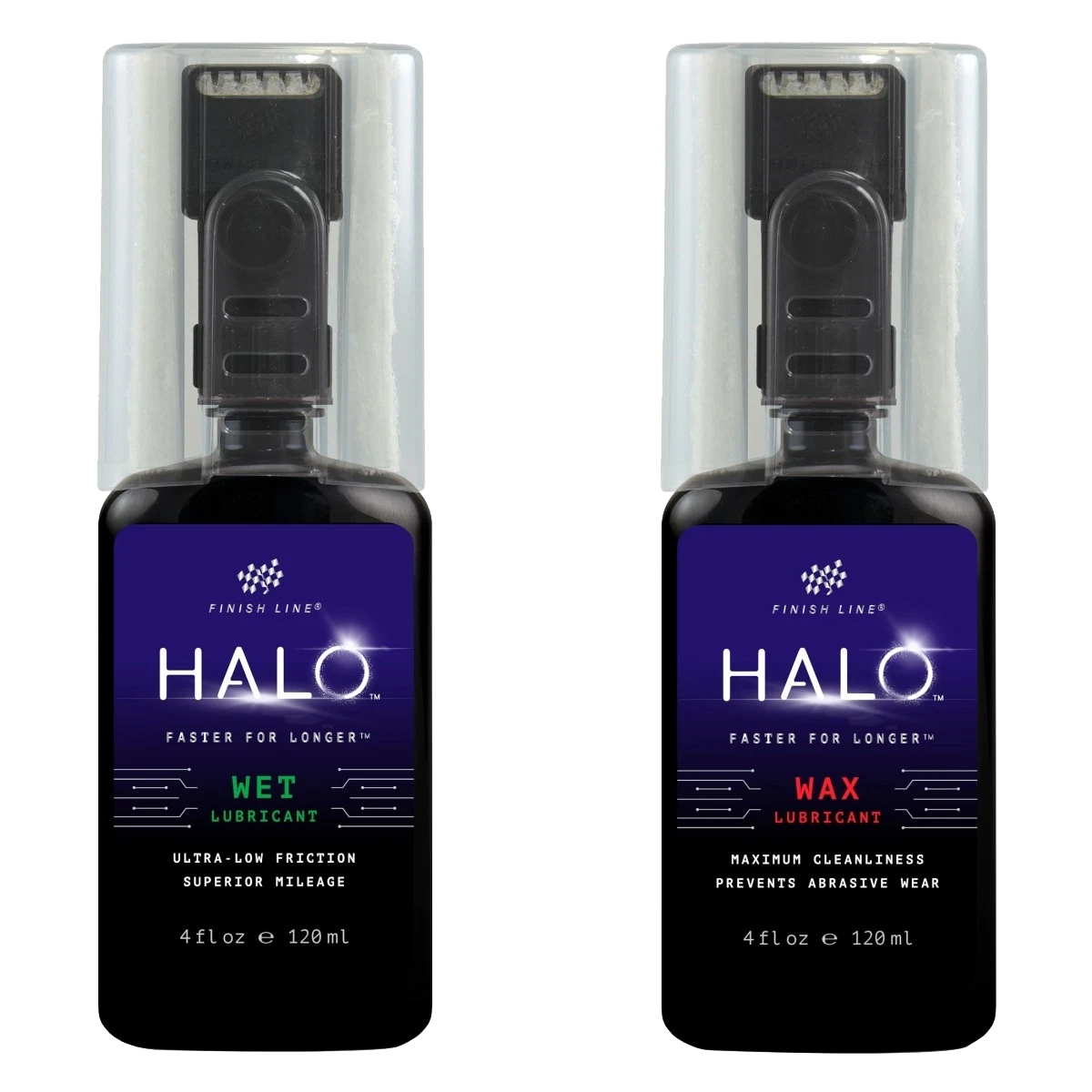 FINISH LINE Halo Wax & Wet Lubricant 4oz With Smart Luber PACK 5+5