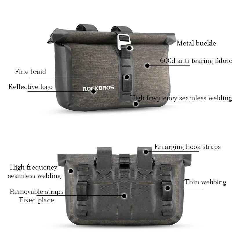 ROCKBROS Bicycle Front Handlebar Bag 5L Pannier Bag