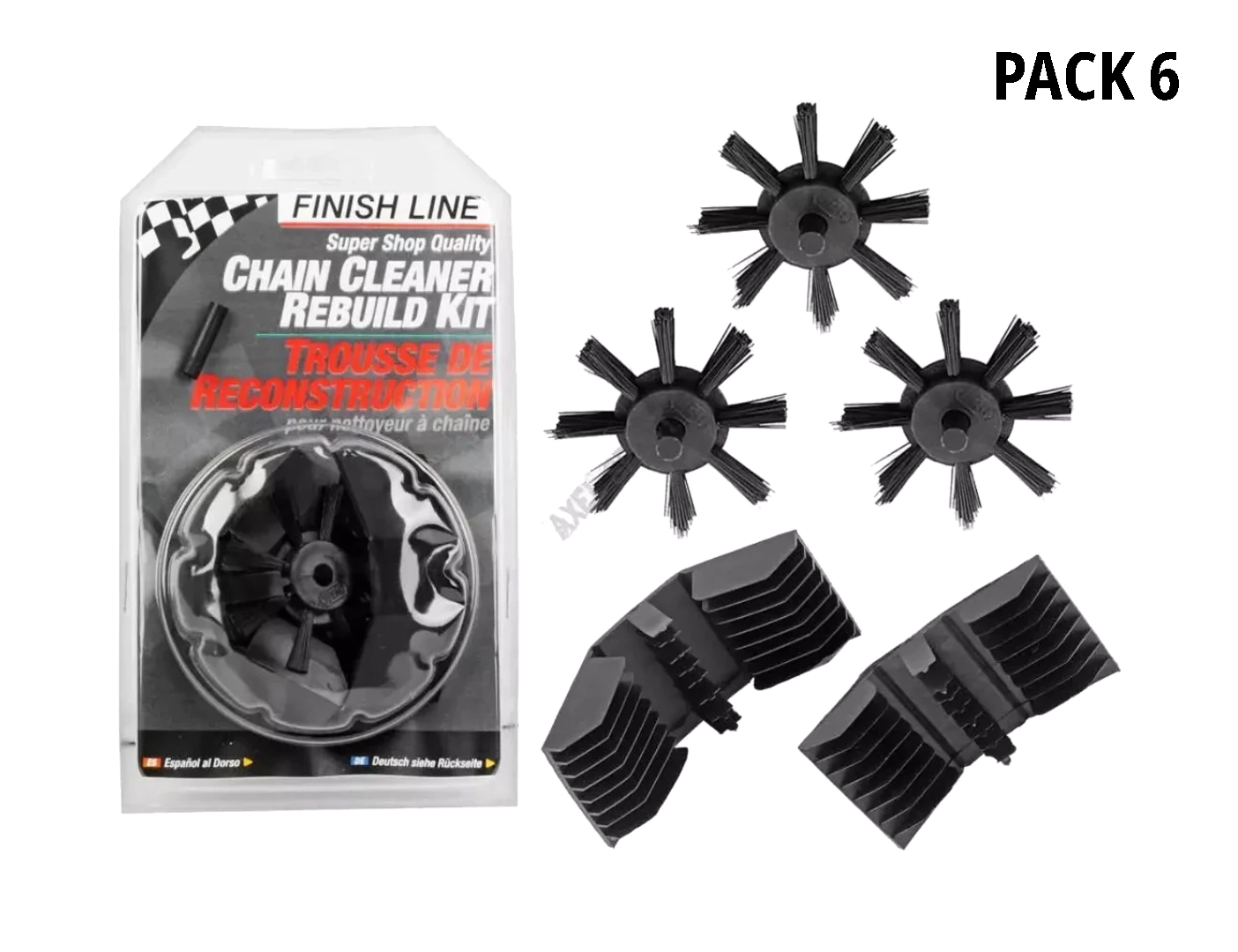 Finish Line Pro Chain Cleaner Rebuild Kit PACK 6