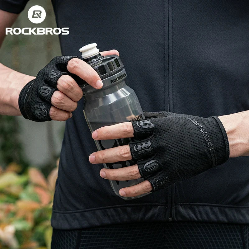 ROCKBROS HalfFinger Cycling Gloves with SBR Shock-Absorbing Palm Pads