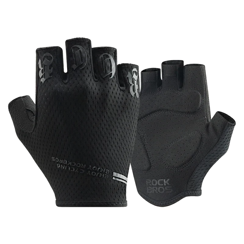ROCKBROS HalfFinger Cycling Gloves with SBR Shock-Absorbing Palm Pads