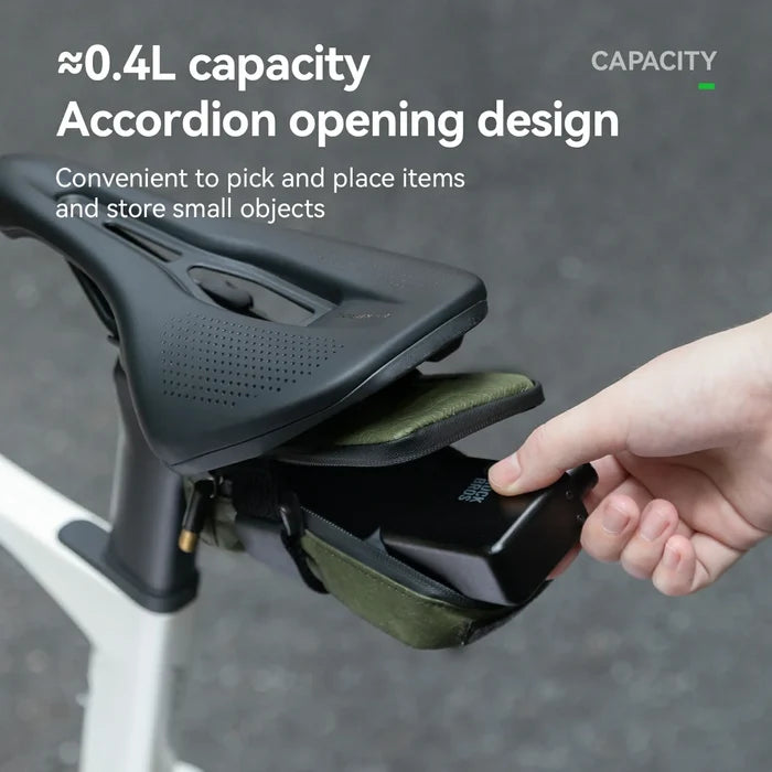 ROCKBROS Road To Sky Eco-Friendly Recycled Tire Bike Saddle Bag 0.4L