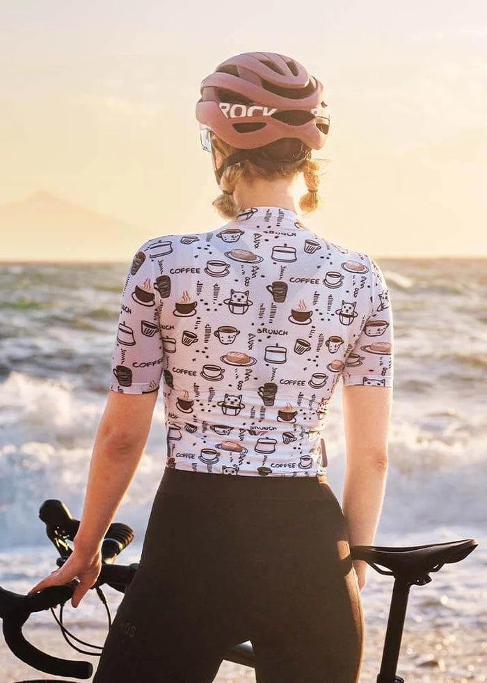 ROCKBROS Women TVI Breakfast Club Short-Sleeve Cycling Jersey